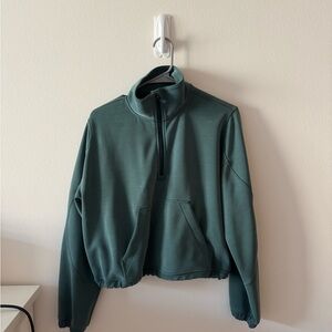 LuluLemon Softstreme Green half-Zip Pullover